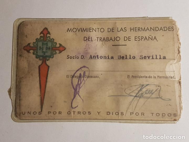 Documenti antichi: CARNET NACIONAL CONSEJO DIOCESIANO DE MADRID MOVIMIENTO DE LAS HERMANDADES DEL TRABAJO