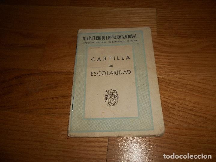 Documentos antiguos: ANTIGUA CARTILLA ESCOLARIDAD FRANCO MINISTERIO EDUCACION NACIONAL MADRID 1952