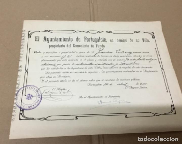 Documentos antiguos: Antiguo Documento compra tumba en el cementerio - Foto 1