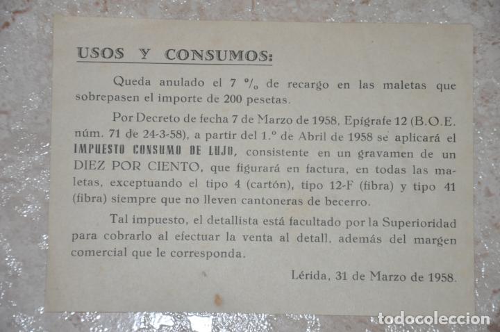 Documentos antiguos: lerida 31 marzo 1958 - Foto 1