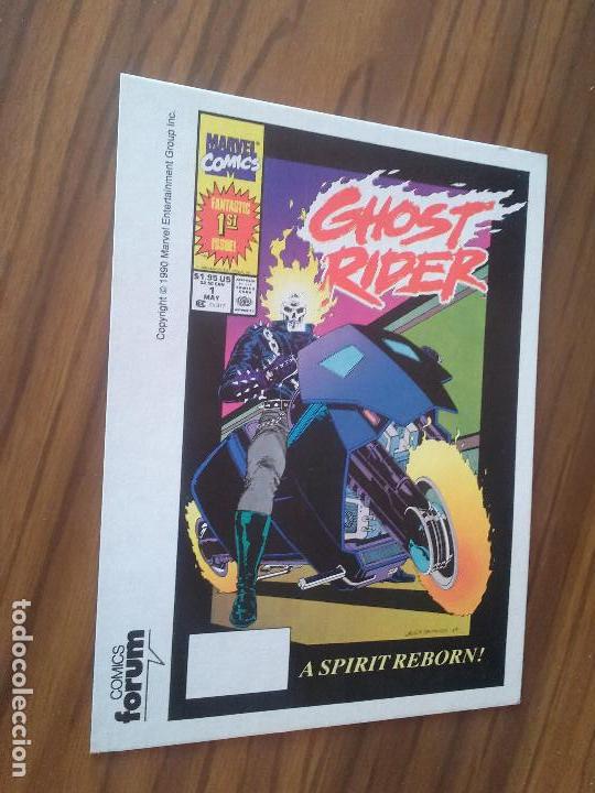 Documentos antiguos: GHOST RIDER. TARJETA. UNA CARA BUEN ESTADO. MERCHANDIGING COMICS FORUM. RARA