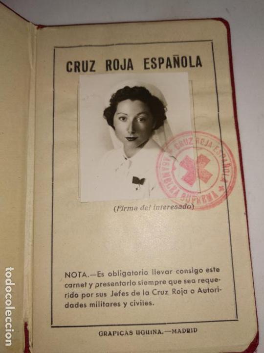 Documentos antiguos: Carnet Cruz roja  1942 - Foto 2