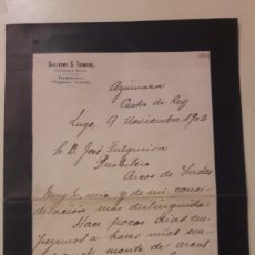 Documentos antiguos: CARTA FUNERARIA 1902 LA CORUÑA GUILLERMO S.THONSON IGENIERO CIVIL TELEGRAMAS THOSON CORUÑA. Lote 150261110