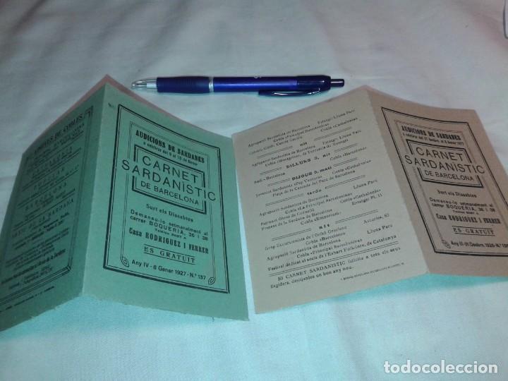 Documentos antiguos: 2 CARNET SARDANISTIC DE 1926 Y 1927 - Foto 3
