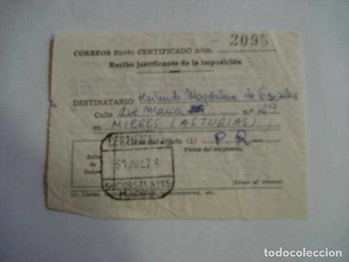 Documentos antiguos: RESGUARDO CERTIFICADO A&Ntilde;OS 70 - Foto 1