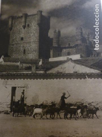 Documenti antichi: GUADAMUR TOLEDO CASTILLO Y REBA&Ntilde;O DE CABRAS ANTIGUA LAMINA HUECOGRABADO A&Ntilde;OS 40