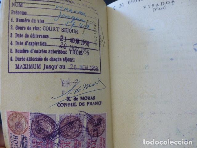Documentos antiguos: PASAPORTE 1958 EXPEDIDO EN AVILA - Foto 5