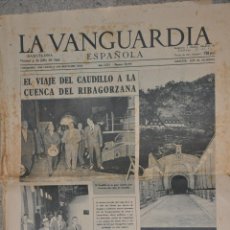 Documentos antiguos: HOJA LA VANGUARDIA 1959, VIAJE DEL CAUDILLO CUENCA RIBAGORZANA, BOHI, BOI. Lote 157015250