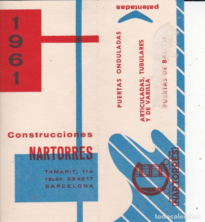 Documentos antiguos: Calendario Construcciones Martorres Barcelona 1961