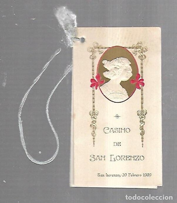 Documentos antiguos: PROGRAMA DEL CASINO DE SAN LORENZO. 1909. ARGENTINA