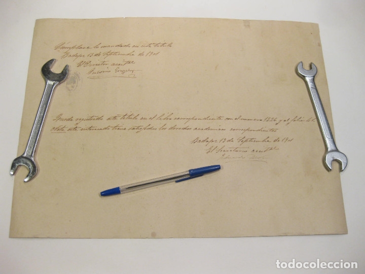 Documentos antiguos: T&Iacute;TULO DE BACHILLER DE LA UNIVERSIDAD LITERARIA DE SEVILLA - Foto 2