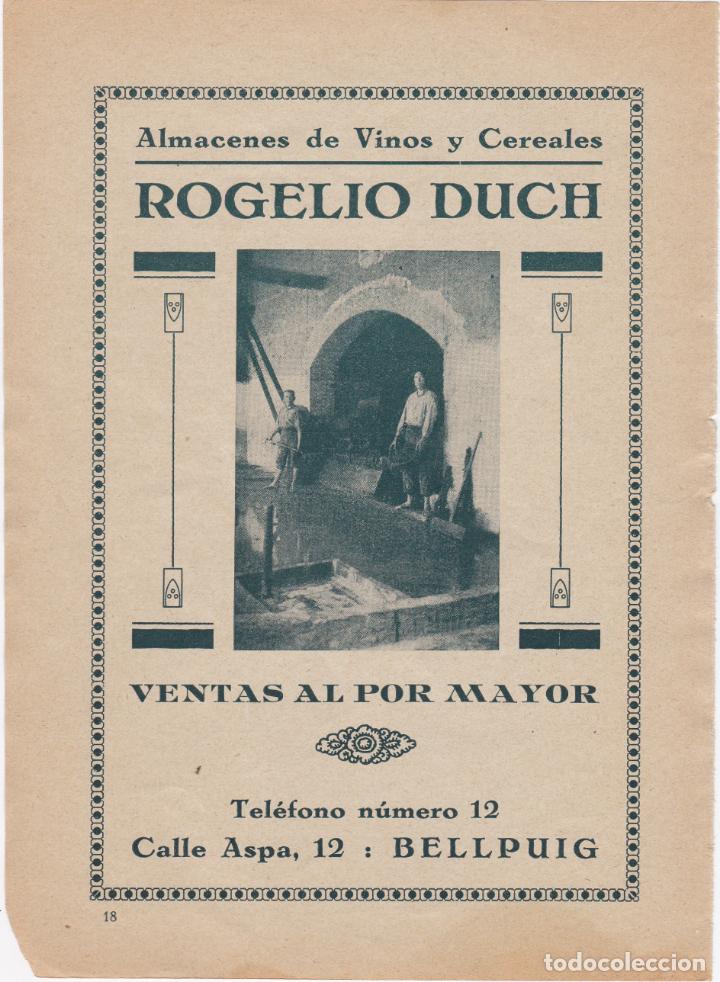 hoja publicidad de bellpuig
