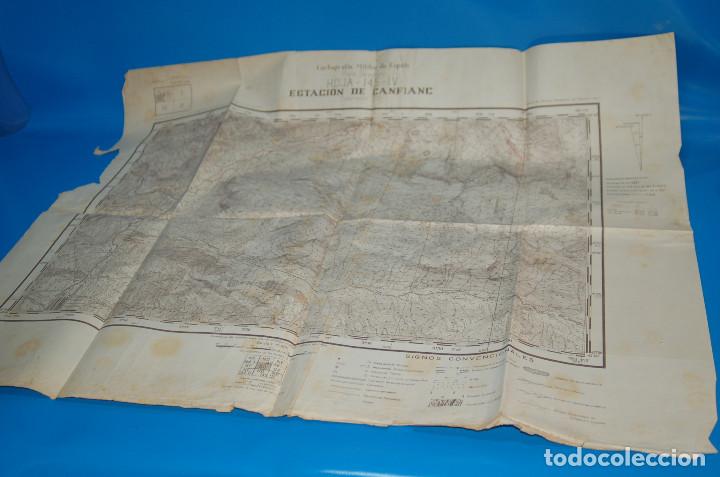 Documentos antiguos: Plano Mapa Canfranc 1947 -Cuadrante S.O.-Plano Director -Cartograf&iacute;a Militar