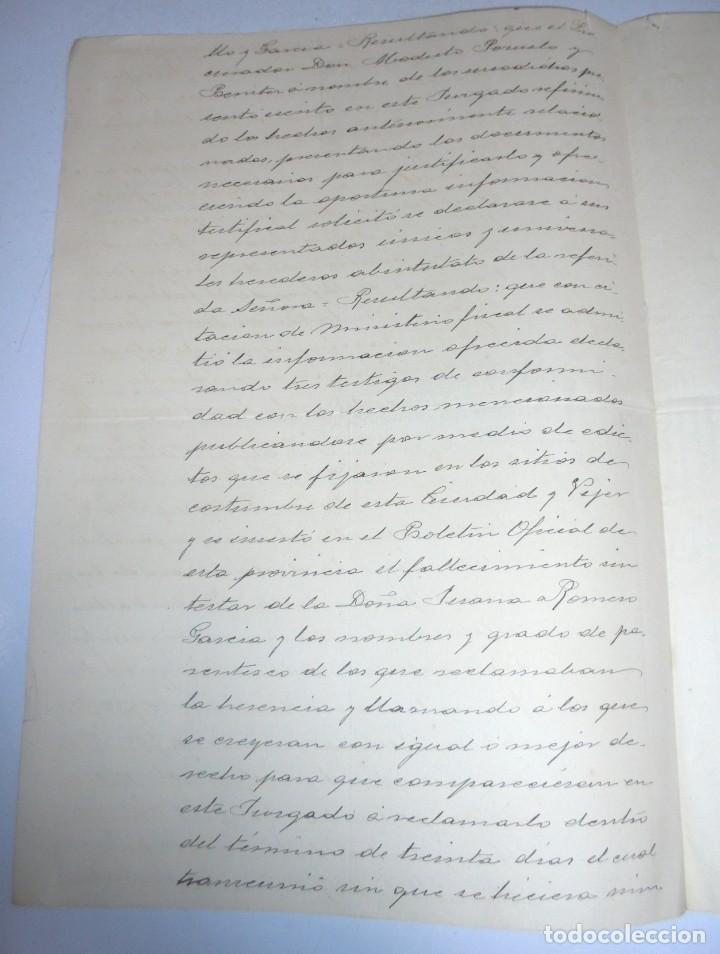 Documentos antiguos: CADIZ. CERTIFICADO DE TESTAMENTO Y REPARTICIONES. 1814. VER - Foto 2