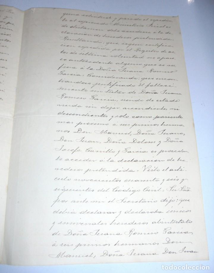 Documentos antiguos: CADIZ. CERTIFICADO DE TESTAMENTO Y REPARTICIONES. 1814. VER - Foto 3