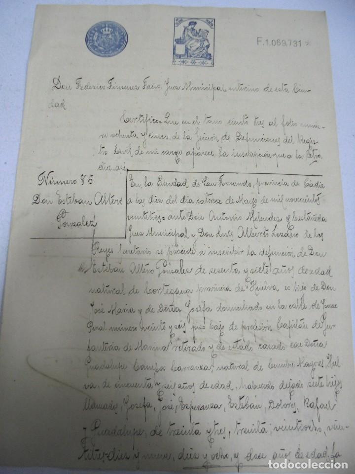 Alte Dokumente: SAN FERNANDO. 1923. TESTAMENTO. VER