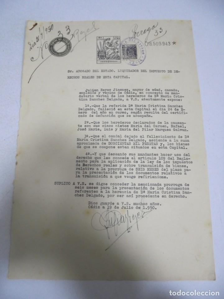 Documentos antiguos: CADIZ. 1950. TESTAMENTO. VER - Foto 1