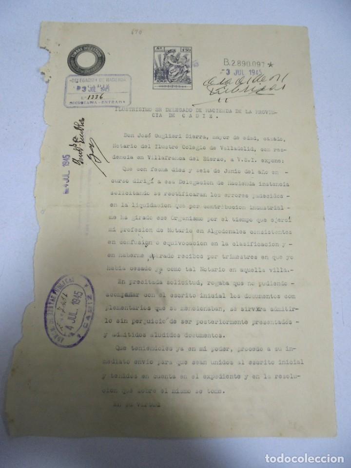 Documentos antiguos: NOTARIO DON JOSE GUGLIERI SIERRA. SOLICITUD DE SUBSANACION DE ERRORES EN NOMINAS Y RECIBOS