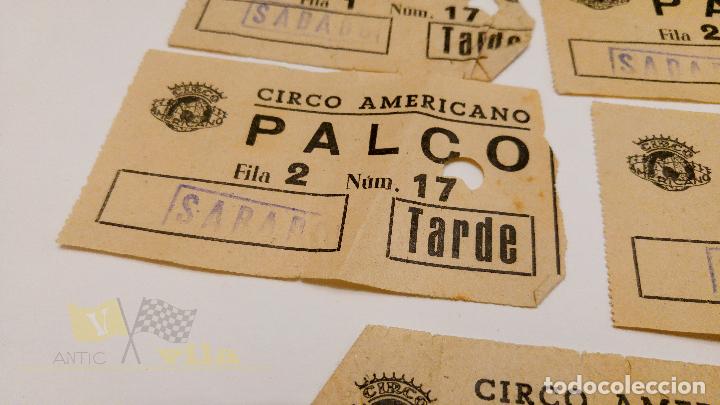 Documentos antiguos: 5 Entradas de Circo Americano - Foto 2