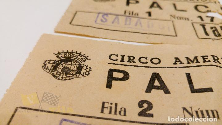 Documentos antiguos: 5 Entradas de Circo Americano - Foto 3