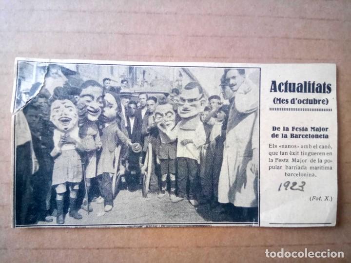 Documents Anciens: FOTO DE PERI&Oacute;DICO 1923,  FESTA MAJOR DE LA BARCELONA, ELS NANOTS