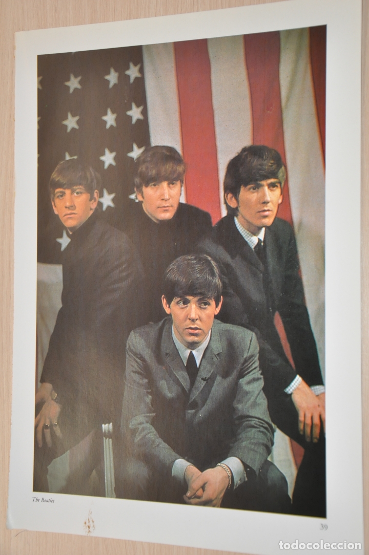 Documentos antiguos: hoja revista foto the beatles