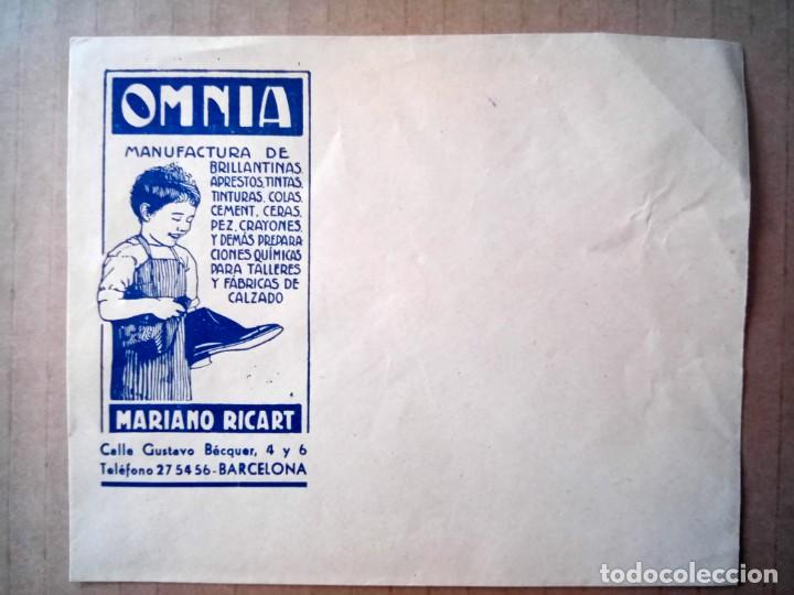Documents Anciens: ANTIGUO SOBRE DE OMNIA, MARIA NO RICART