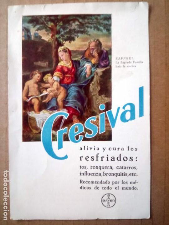 Documentos antiguos: ANTIGUA PUBLICIDAD CRESIVAL DE BAYER. - Foto 1