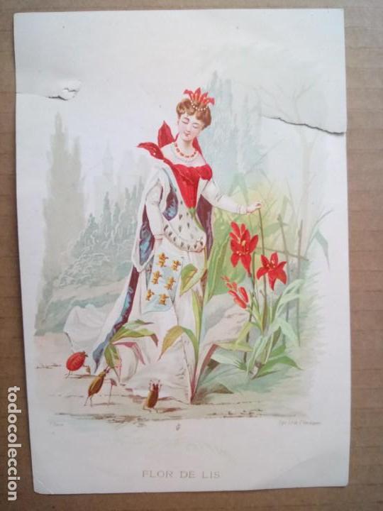 Documentos antiguos: ANTIGUA L&Aacute;MINA FLOR DE LIS - Foto 1