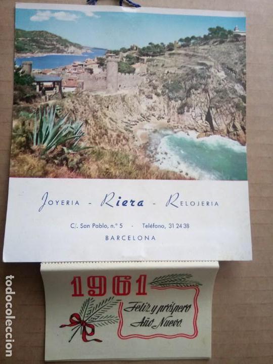 Documentos antiguos: CALENDARIO POSTAL JOYERIA RIERA 1961