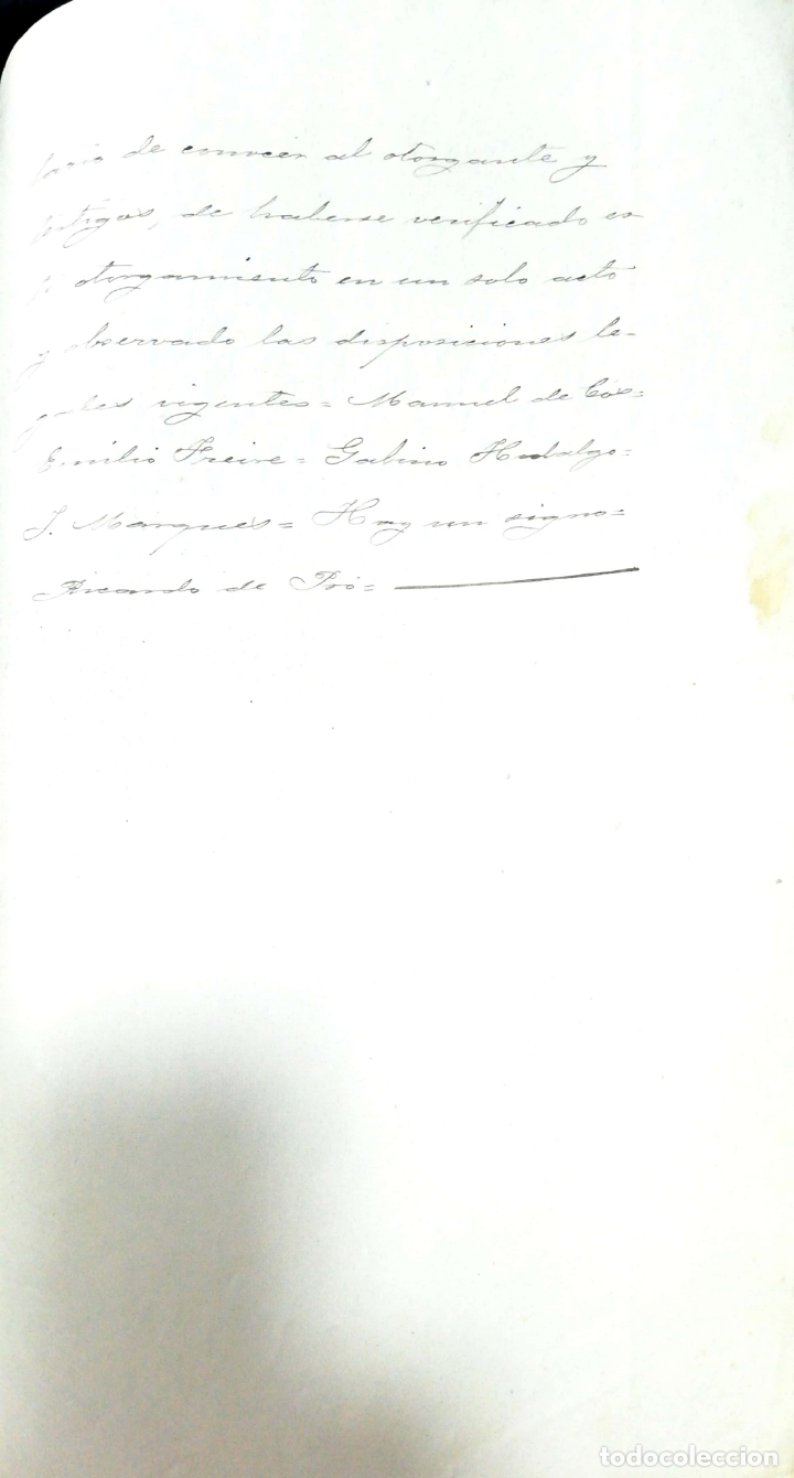 Documentos antiguos: CADIZ, 1901.TESTAMENTO DE MANUEL DE COS Y VIA&Ntilde;O. - Foto 7