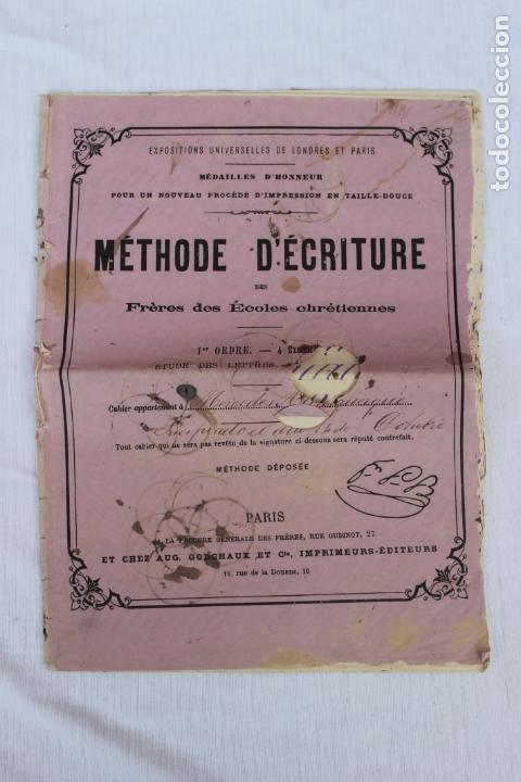 Documenti antichi: METODO DE ESCRITURA FRANCES, PARIS,FRERES DES ECOLES CHRETIENNES, A&Ntilde;OS 10-20