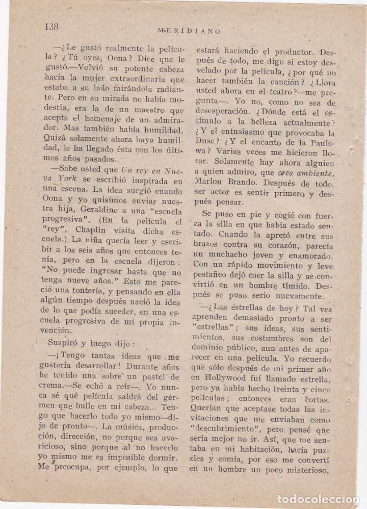 Documentos antiguos: dos hojas revista reportaje de charles chaplin - Foto 2