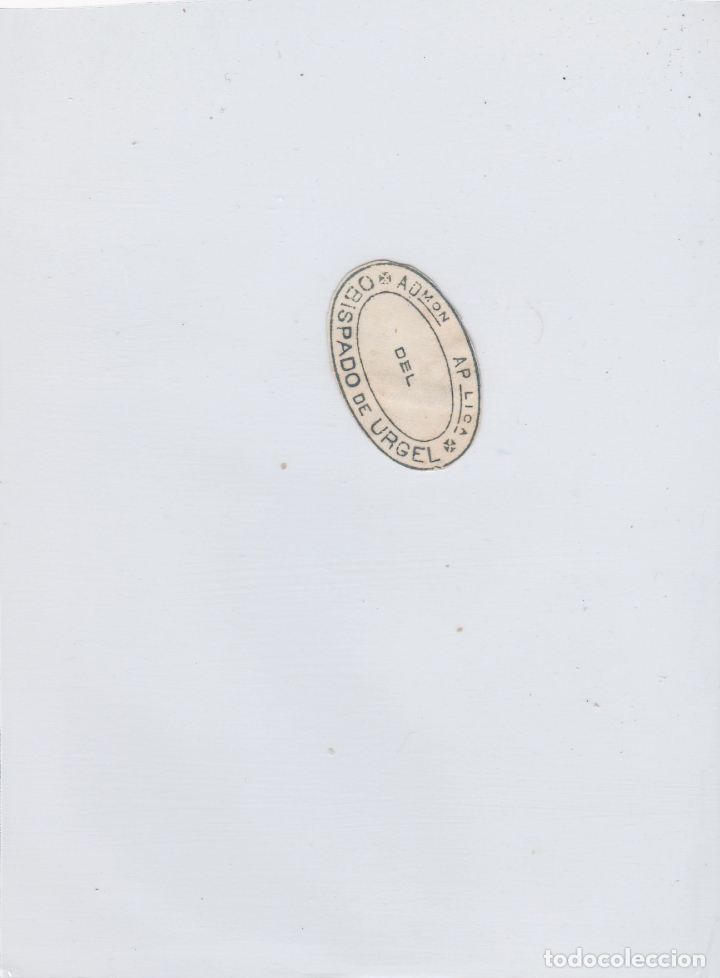 Documentos antiguos: hoja con sello obispado de urgel - Foto 1