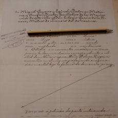 Documentos antiguos: 1910 CERTIFICADO MANICOMIO DE CIENPOZUELOS MADRD. Lote 170335496