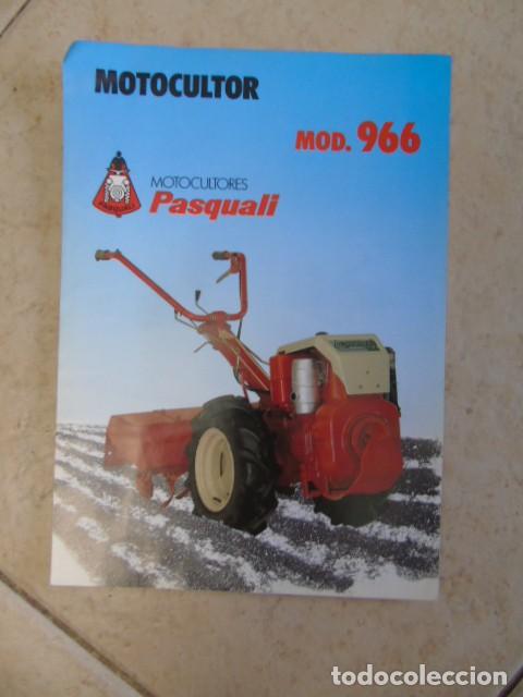 Documentos antiguos: motocultor paquali 966 folleto con caracteristicas