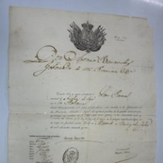 Documentos antiguos: ANTIGUO PASAPORTE PARA UN CIUADADNO DE AÑOBER DEL TAJO, TOLEDO PARA LA HABANA. 1853. VER SELLOS. Lote 171403722