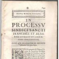 Documentos antiguos: MANUEL DE URBINA: IN PROCESSU... TOLLI SIGNA REGIA... NOVALLAS 1680 (DERECHO, ARAGÓN). Lote 171618542