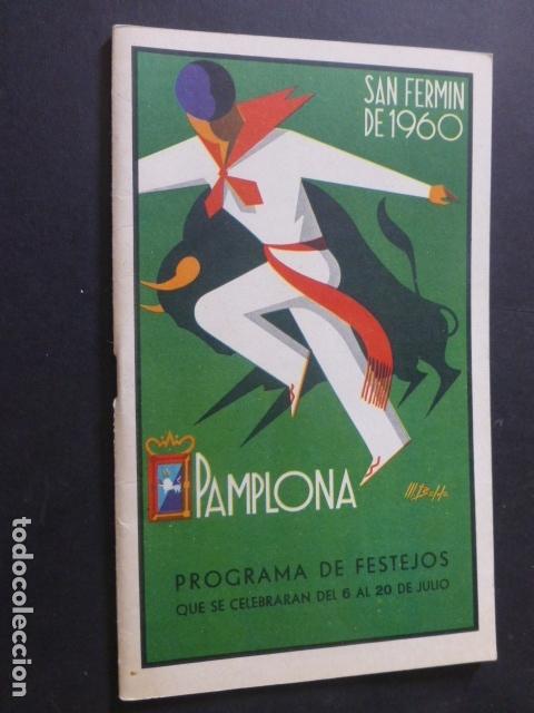 Documentos antiguos: PAMPLONA SAN FERMIN 1960 PROGRAMA DE FIESTAS - Foto 1
