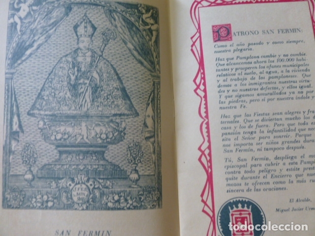 Documentos antiguos: PAMPLONA SAN FERMIN 1960 PROGRAMA DE FIESTAS - Foto 2