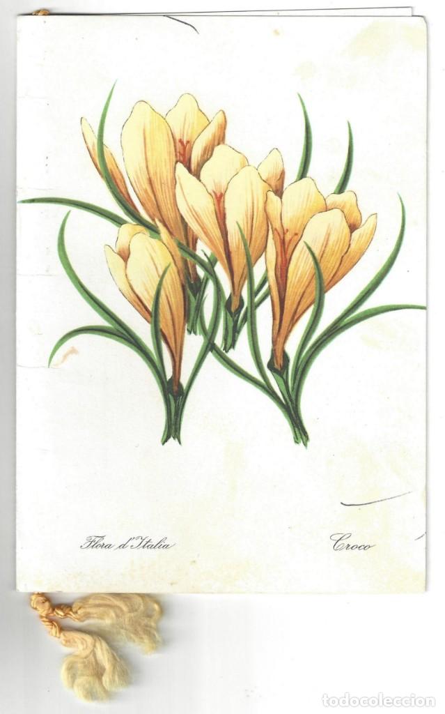 Documentos antiguos: MEN&Uacute;- CHIANTI I.L. RUFFINO. FLORA D'ITALIA. CROCO. GEN&Eacute;. FRANCE. FRANCIA- 1959