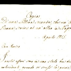 Documentos antiguos: CARTA 1815 - 32 PÁGINAS - HUÍDA DE NAPOLEÓN DE LA ISLA DE ELBA Y LA SITUACIÓN POLÍTICA DE 1815. Lote 172715690