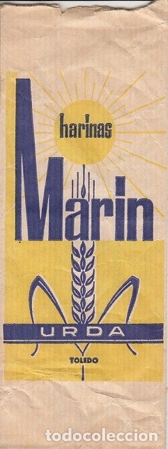 Documentos antiguos: URDA (TOLEDO). PEQUE&Ntilde;A BOLSA HARINAS MARIN 1/4 PESO AL ENVASAR.. A MARIN PALACIOS