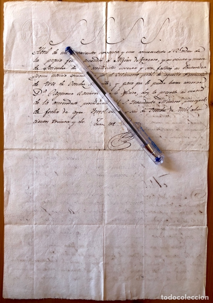 Documentos antiguos: FERROL-  CORU&Ntilde;A-  DOCUMENTO MANUSCRITO - APOSTADERO  1.832. - Foto 2