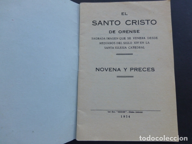 Documentos antiguos: ORENSE SANTO CRISTO NOVENA 1954 - Foto 2