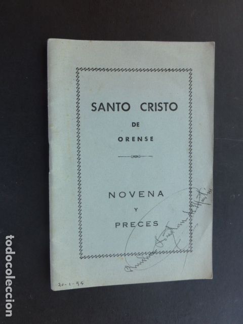 Documentos antiguos: ORENSE SANTO CRISTO NOVENA 1954 - Foto 1
