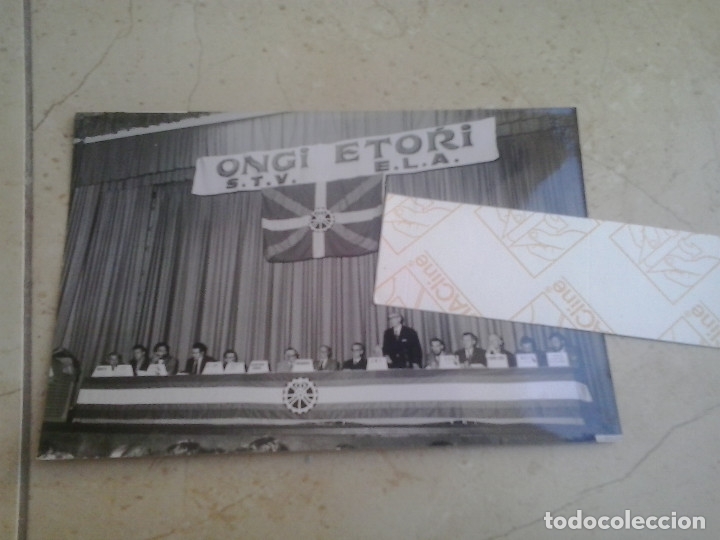 Documenti antichi: FOTO POSTAL CONGRESO EUZKO LANGILE ALKARTASUNA ELA SINDICATO STV A&Ntilde;OS SESENTA exilio franquismo