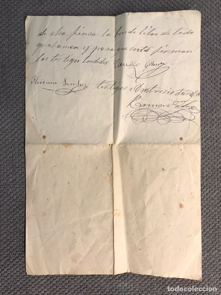 Documentos antiguos: CHERA (Valencia) Documento Notar&iacute;al reconocimiento de Venta de una Parcela .. (a.1926) - Foto 2