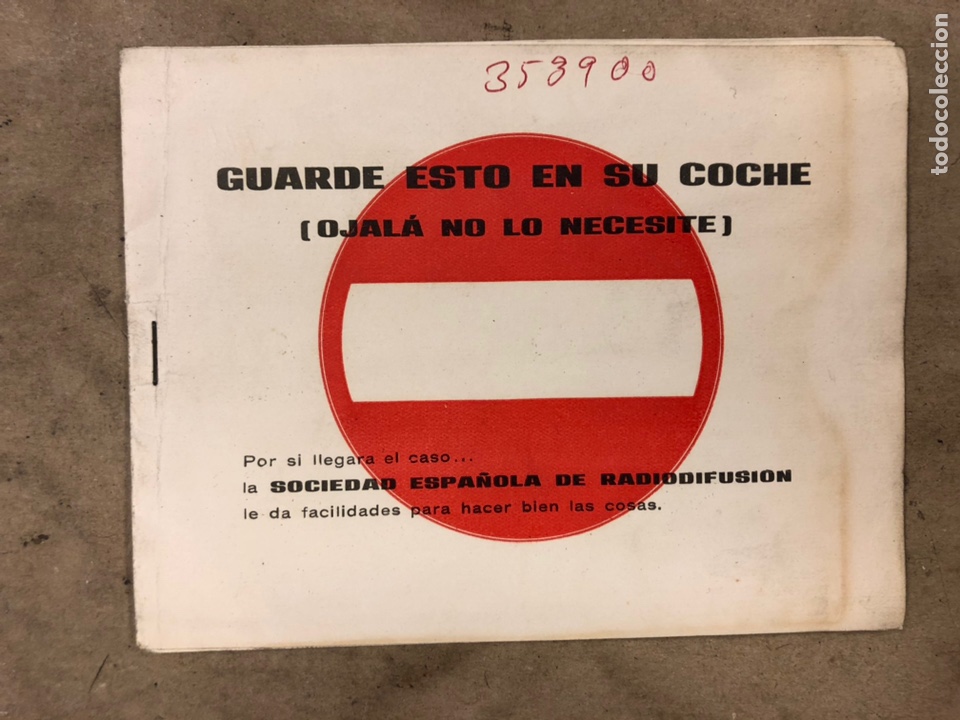 Documentos antiguos: ANTIGUO BLOC DE PARTE DE ACCIDENTES AMISTOSO DE LA SOCIEDAD ESPA&Ntilde;OLA DE RADIODIFUSI&Oacute;N