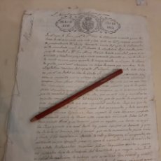 Documentos antiguos: 1843 ISABEL II SELLO 4 40 MÁS JUAN DE VILLARONTE HERMIDA RENTAS MONDOÑEDO LUGO. Lote 177763727